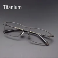 Оправа для очков из чистого титана, мужские очки из титанового сплава по рецепту, серебряные супер легкие очки, оправа для оптических очков