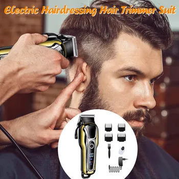 

close-cutting Digital Hairdresser Electric Hair Clipper Professional Barber Men Hair Trimmer Rechargeable blade Machine Cutter