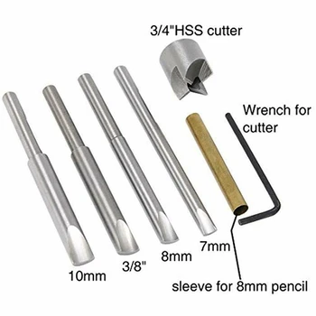 

New Pen Barrel Mill Trimmer Set, 7-Pieces Professional Turners Trimming System