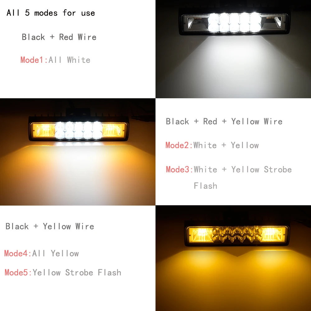 Светодиодный рабочий светильник бар машинка для стрижки 48 Вт Strobe Flash