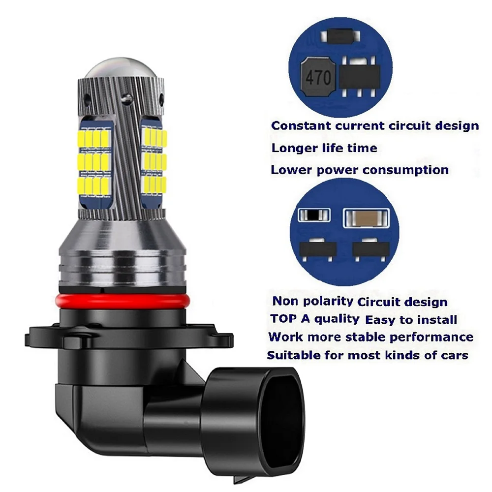 H1 H3 H11 H8 9006 HB4 881 880 H27 LED Auto Fog Lamp Car Anti Fog Light Bulb 6000K White 12V 1Pcs led lights led bulbs led car lights