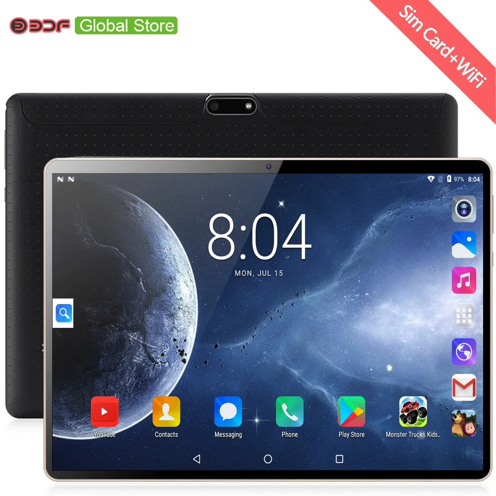  2019 New 10 inch Tablet Pc Octa Core 64G Tablets Android 7.0 WiFi Bluetooth GPS 3G Phone Call Dual 