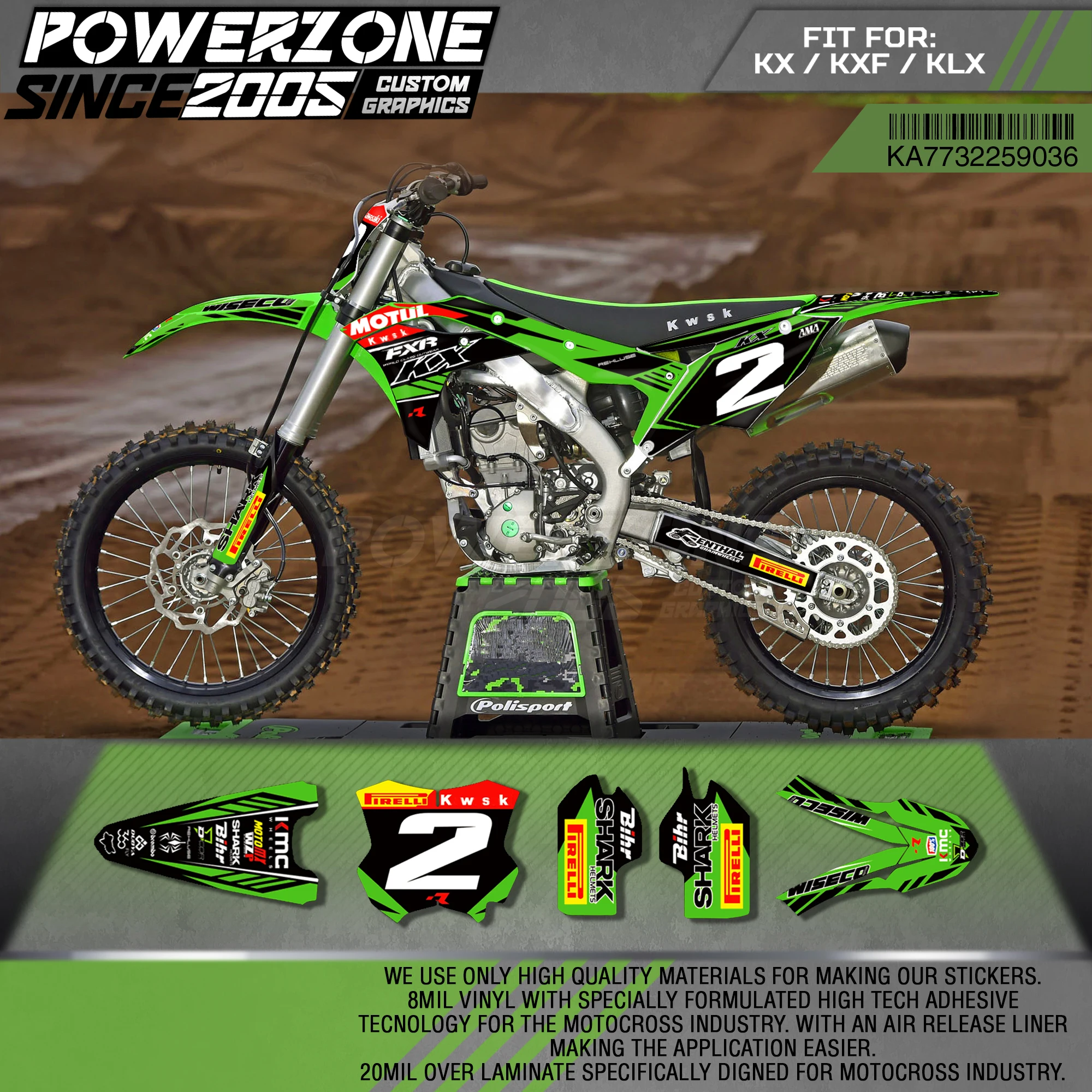 Enjoy Free Worldwide Shipping MX Dirt Bike Rim Sticker Tape Set RUSH