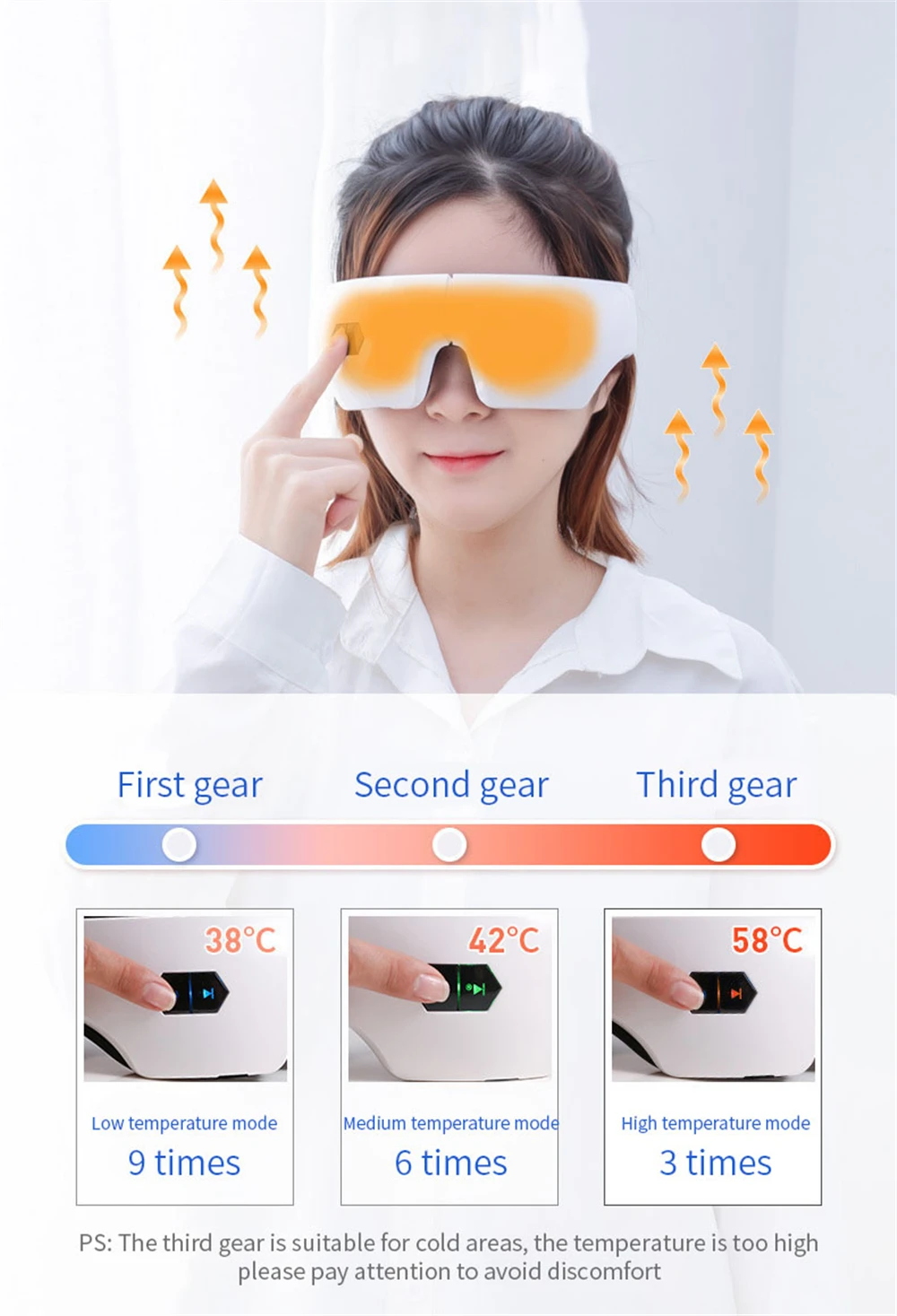 Home Eye Mask Brainwave Eyes Massage Help Sleep Eye Care Smart Music Sleep Assistance Bluetooth Connect Eco-Friendly Fabric