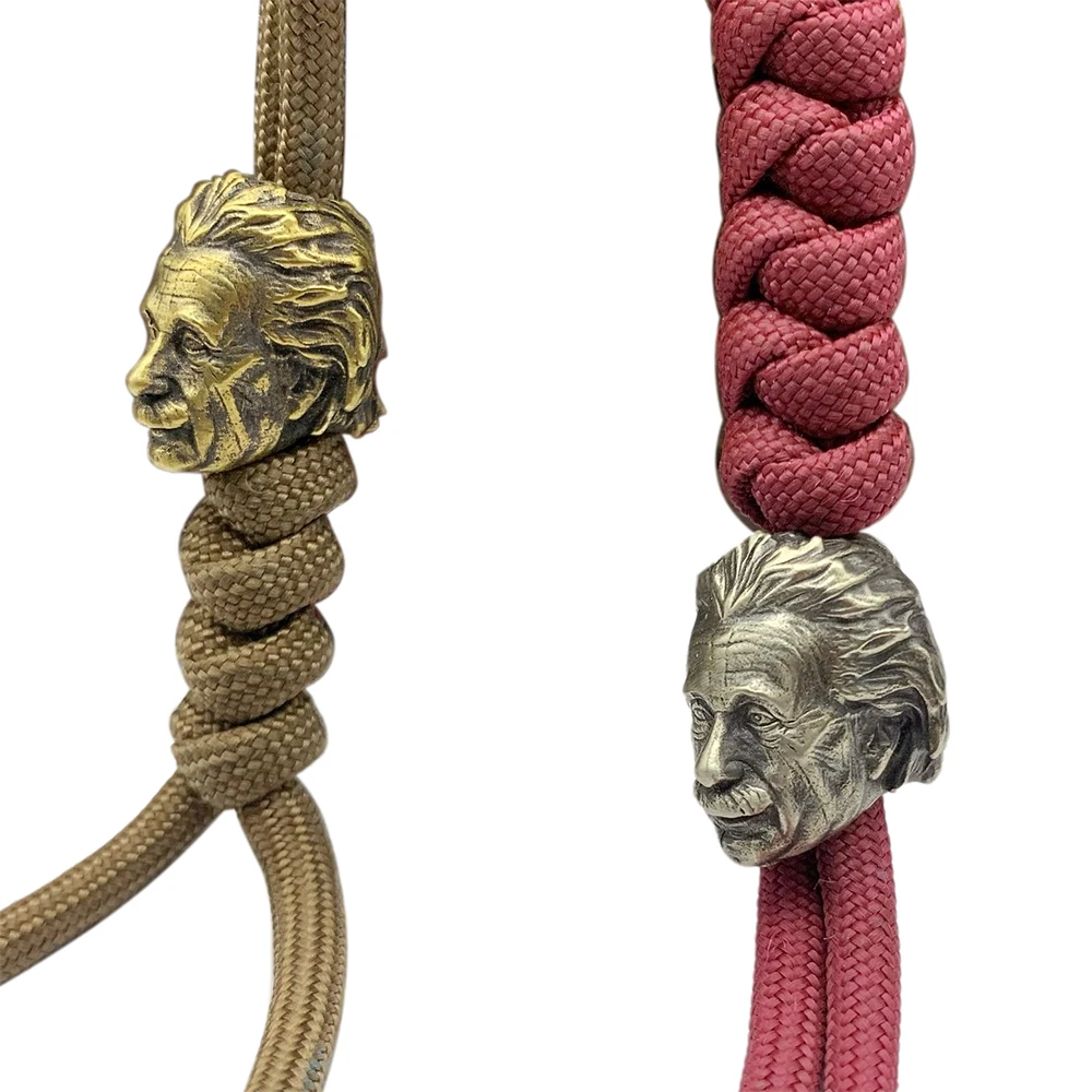 Head Sculpture Brass Handcrafted Lanyards Pendant Paracord Pendant