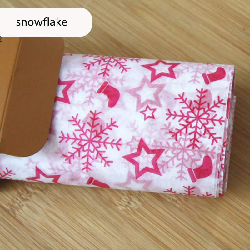 Визуальный контакт 50 шт./лот набор восковой бумаги Промасленная бумага тост хлебный сэндвич бургер пищевая упаковка масляная бумага выпечка, барбекю Рождество - Цвет: Snowflake