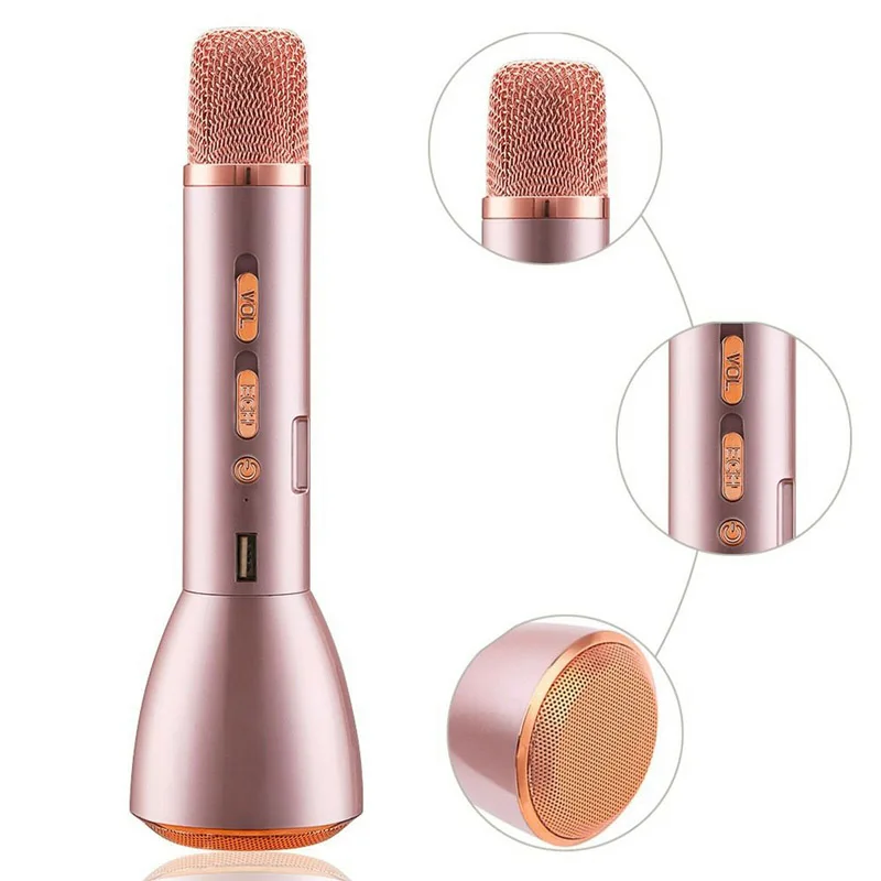 Микрофоны KTV-K088 динамик беспроводной Bluetooth конденсаторный микрофон для караоке USB K088 профессиональный ручной петличный отверстие