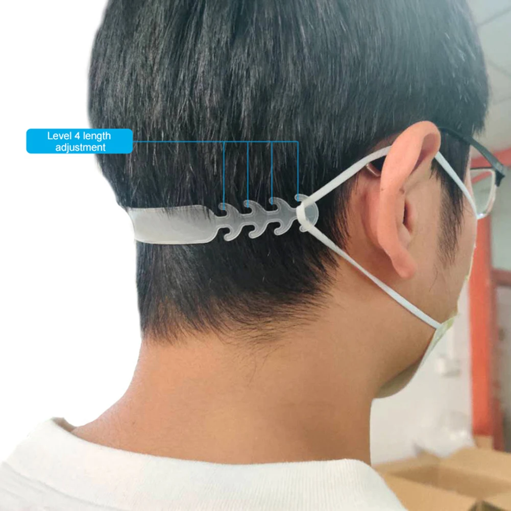

10PCS Face Mask Ear Hooks Buckle Adjustable Ear Strap Extension For Disposable Mask N95 KF94 Masks Fixing Buckle