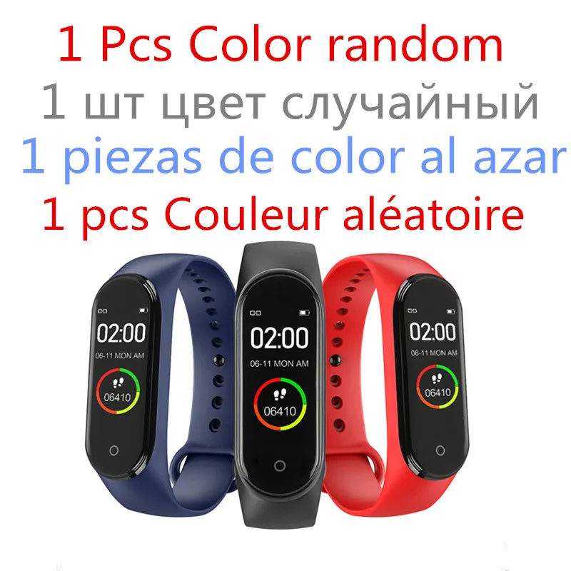 Умный Браслет M4, спортивные часы с шагомером, цветной экран, фитнес ...