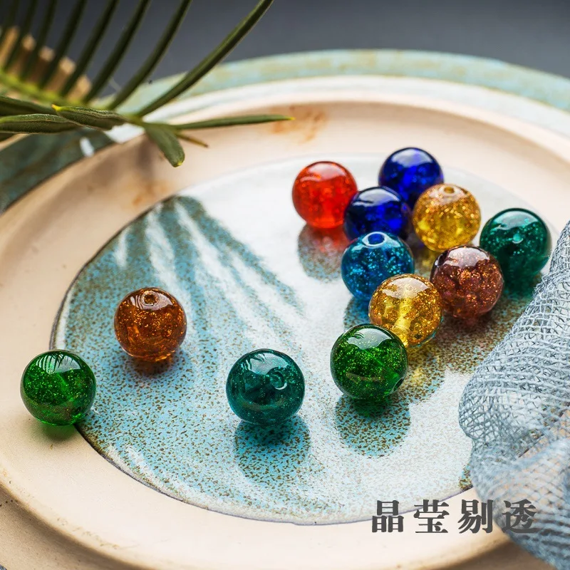 2020 Glass Painting Vintage Japanese Tensha Beads Round Sakura Flower Pattern Imitation Pearl About 8mm 10mm 12mm Dia 10 pcs