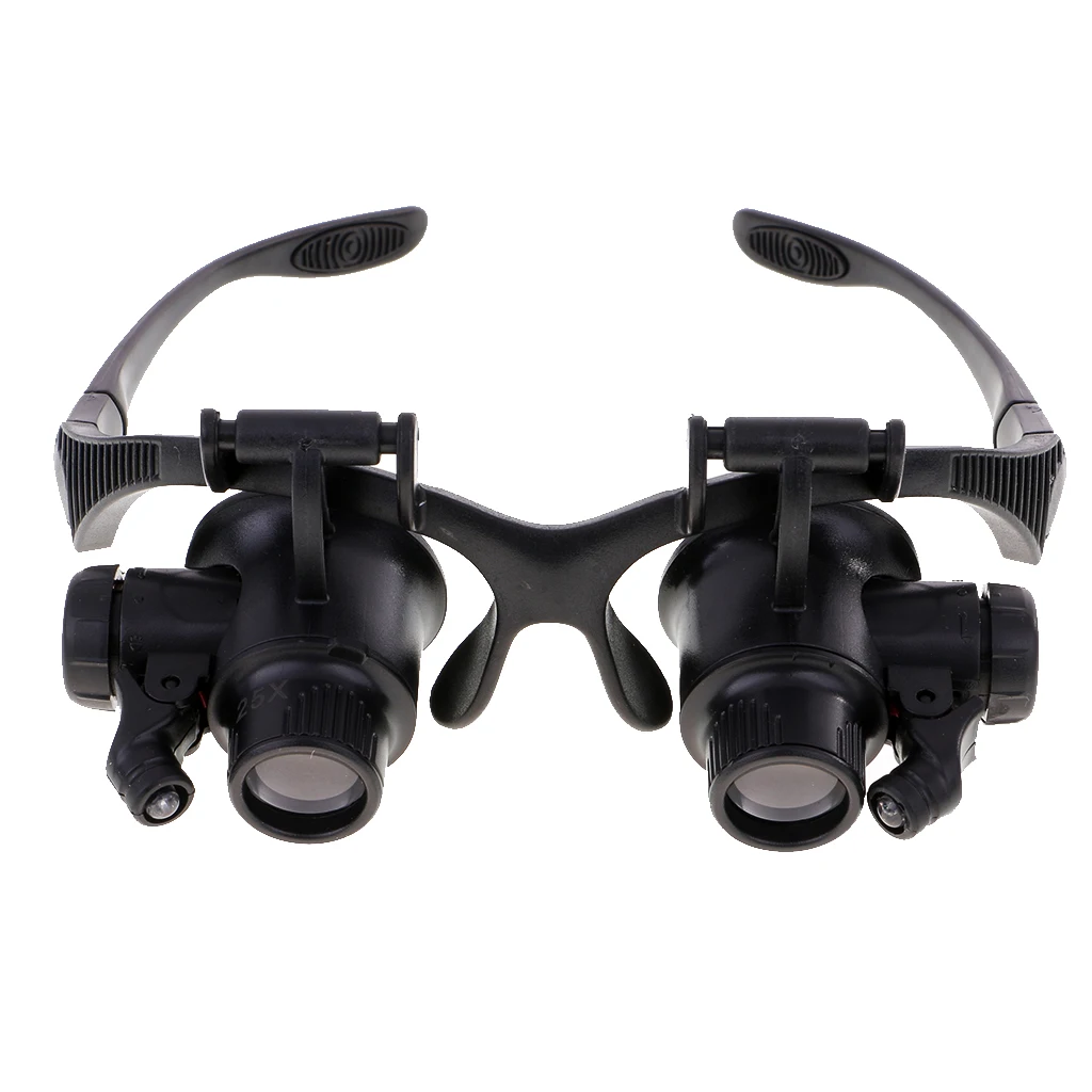 

Magnifying Glasses Optical 10/15/20/25X Eye Jeweler Watch Repair Magnifier with Adjustable LED