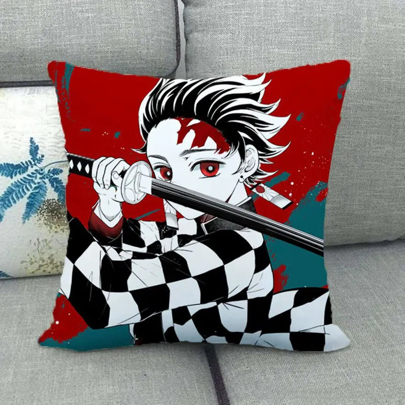 Аниме демон убийца Kimetsu No Yaiba Kamado Tanjirou Косплей Подушка для гостиной Подушка современная домашняя декоративная 35*35 см