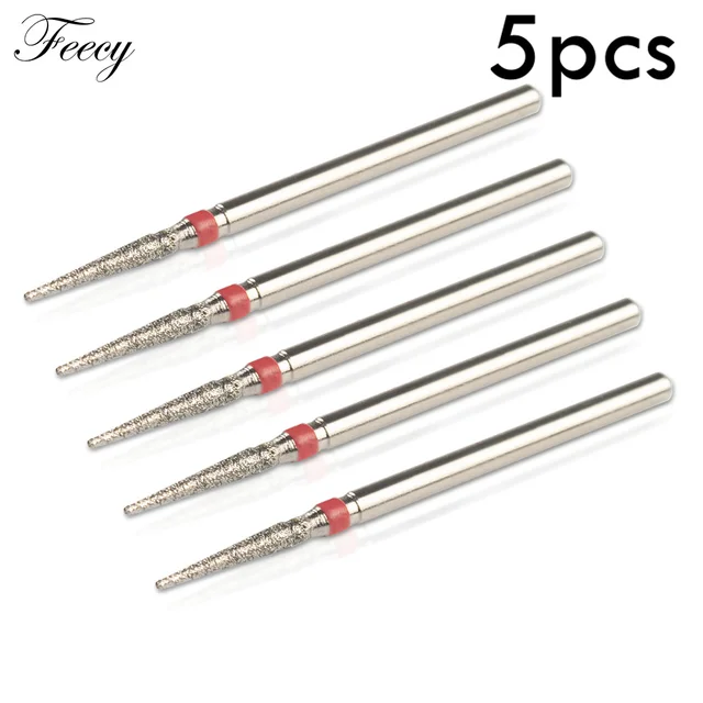 5pcs Diamond Nail Drill Bit Kits Mill Cutter All For Manicure Machine Bit Tools Accessories Cuticle Clean For Removing Nail Gel N