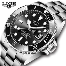 

2022 LIGE Top Brand Luxury Sport Watches Mens Quartz Wristwatch Fashion Watch Men 30ATM Waterproof Date Clock Relogio Masculino