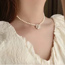 

Camellia Pearl Flower Necklace Luxury Brand Jewelry accessories Wholesale price