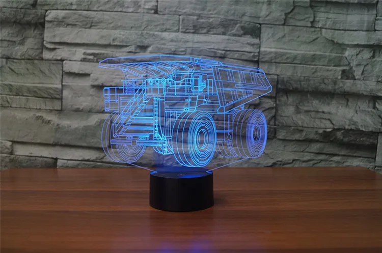 [Seven Neon] игрушечный автомобиль автобус винтажный автомобиль акриловая 7 цветов Настольная лампа 3D лампа Новинка Светодиодный Ночник светильник Сокол миллениума светильник