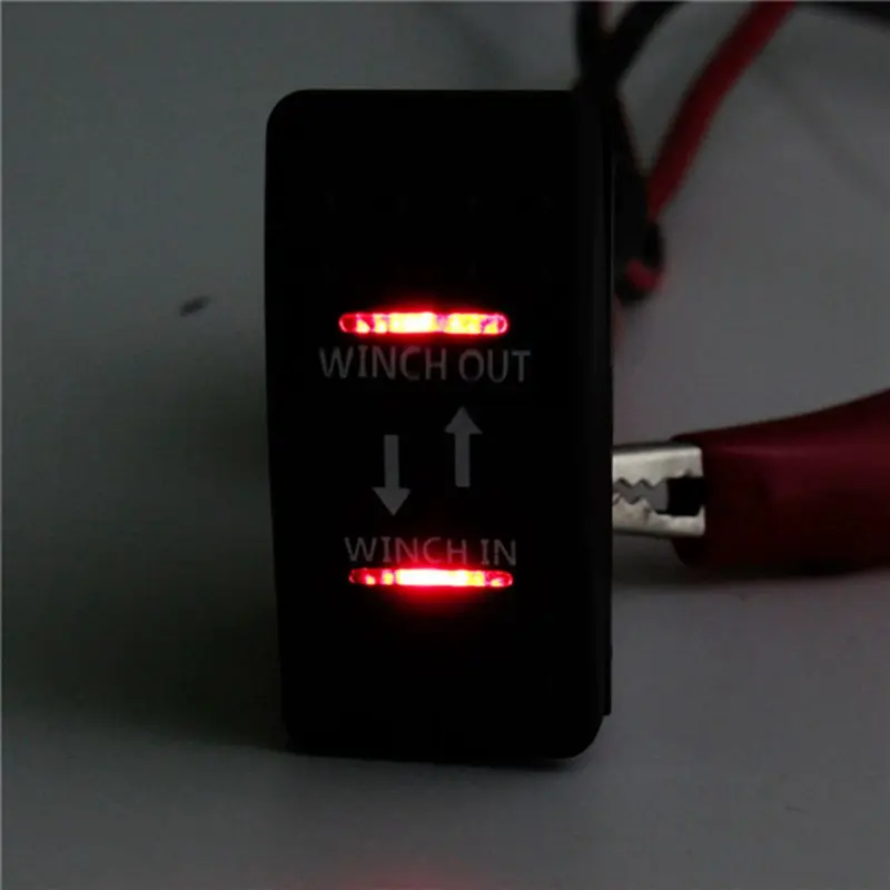12V 20A лебедка Лебедка/ВКЛ-ВЫКЛ-на кулисный переключатель 7-контактный светодиодный красный