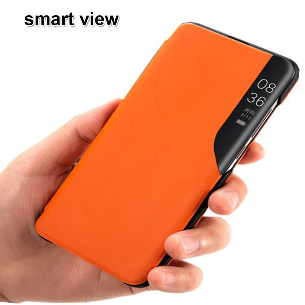 Smart View Flip Case For Xiaomi Redmi Note 8 PRO 9C 9A 9S MAX Leatehr Stand mi 10 /mi10 pro POCO X3 Cover | Мобильные телефоны и