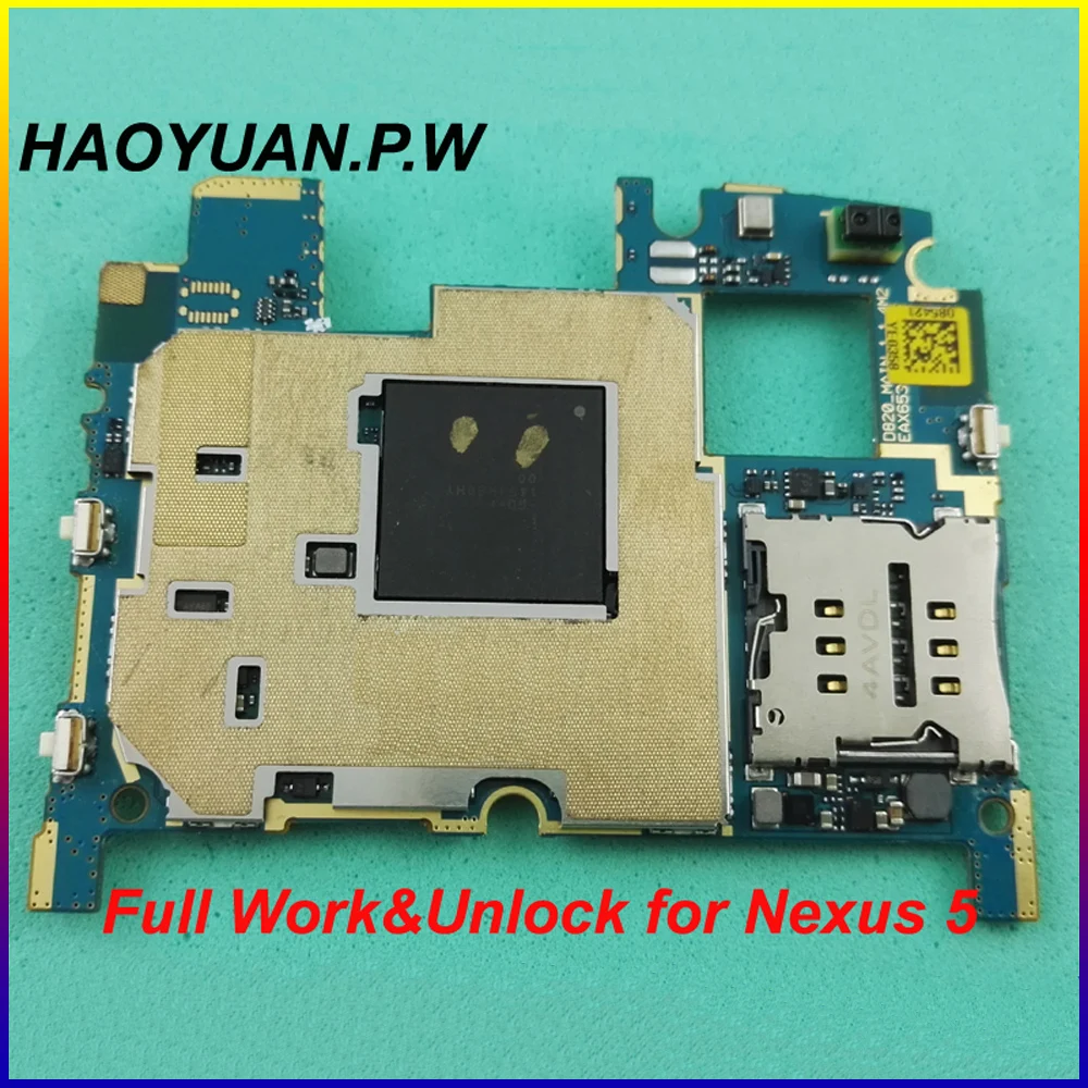 HAOYUAN.P.W Полная работа оригинальная разблокировка материнская плата шлейф для LG Google Nexus 5 D821 16 Гб/32 ГБ