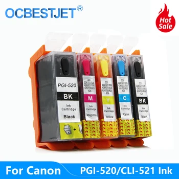 

PGI-520 CLI-521 Compatible Ink Cartridge For Canon PIXMA IP3600 IP4600 IP4700 MX860 MX870 MP540 MP550 MP560 MP620 MP630 MP640