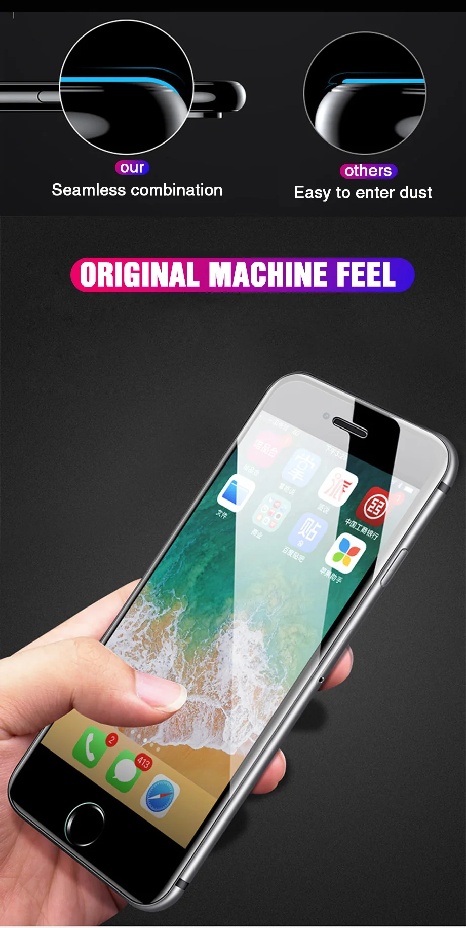 Защитное стекло для iphone x xs max 6 6s 7 8 plus стекло для iphone 7 x защита экрана Мягкий край для iphone xs max x xr