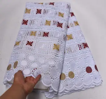 

Nigerian Minimal Hole Swiss Voile Lace In Switzerland 2019 High Quality African Swiss Cotton Lace Fabric For People Sewing RF-98
