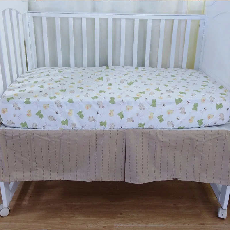 6 шт./компл. Детские Bedding100% хлопок одеяло в кроватку/Детская кроватка платье/сумка из узорчатой ткани детское одеяло для новорожденных Постельное белье Бампер Комплект для детской кроватки