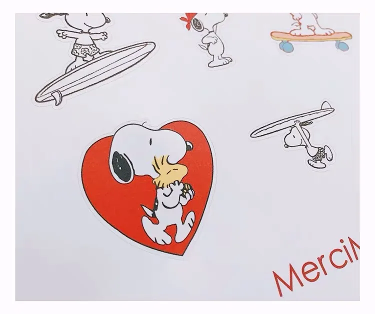 Kawaii Pza cacahuetes Snoopy perro Rogue dibujos animados pegatina DIY papelerina pegatina decorativa pegatina de mano ordenador