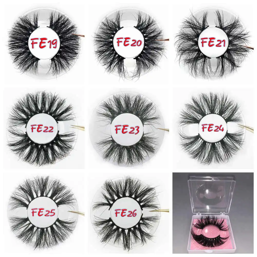 Mikiwi Free custom Logo 25mm lashes 30/50/100/200 Wholesale Glitter Paper  Square case packaging Label Makeup Box Mink Lashes 5