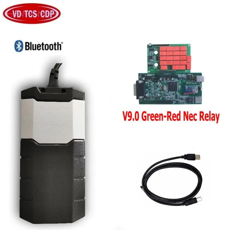 10 шт. DHL бесплатно VD DS150E CDP TCS CDP Pro 2016R0 keygen Vci bluetooth диагностический инструмент obdii Авто сканер инструмент для delphis - Цвет: 1pc with Bluetooth