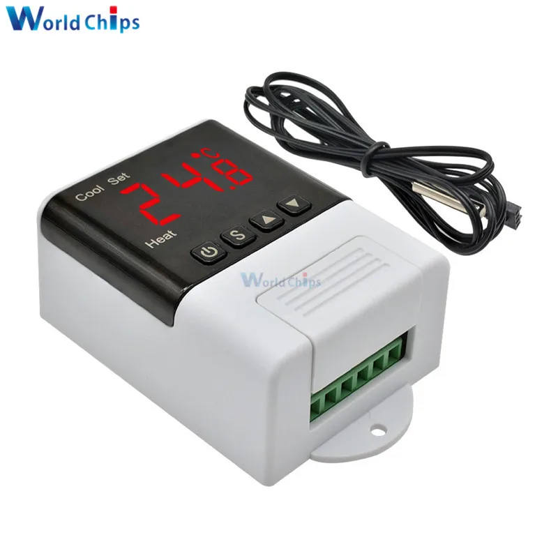 DTC-1200 AC 110V 220V светодиодный цифровой регулятор температуры Термостат Термометр цифровой микрокомпьютер Охлаждающий/тепловой режим