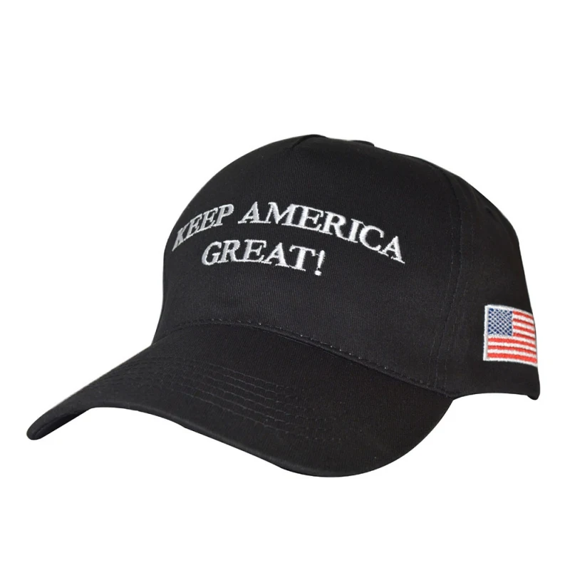 Дональд Трамп красные, черные шляпа переизбрания держать America Great вышивка флaг сшa yзкиe Кепки хлопок Бейсбол шляпа Кепки сетки Кепки