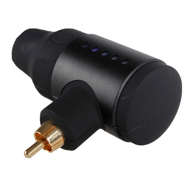 Qink новые татуировки беспроводной источник питания RCA DC Аудио разъем для татуировки ручка машина - Цвет: black RC
