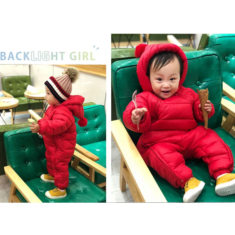 

Winter Newborn Baby Boys Girls Long Sleeve Cotton Clothing Sets Cute 3 Piece Comfortable Solid Color Warm Snowsuit Zipper Romper