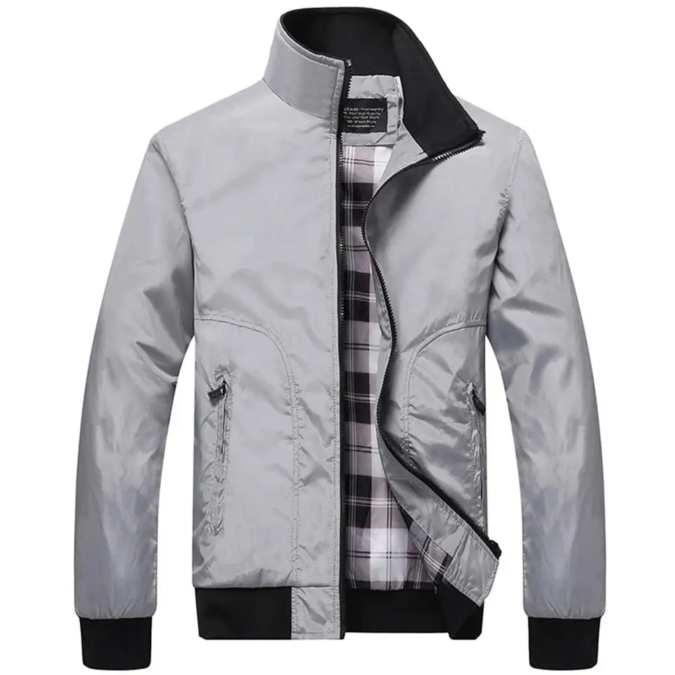 bomber jacket with contrasting collar