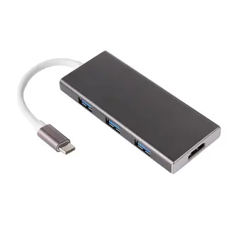 

7 in 1 USB 3.0 HUB USB 3.1 Type C 4K HDMI Secure Digital Card TF Card Reader Type C PD Charging Adapter for MacBook Air Pro
