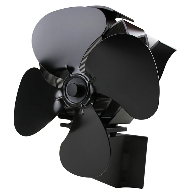 

Wall Mounted Type 4 Blade Heat Powered Stove Fan Log Wood Burner Eco Quiet Home Fireplace Fan Heat