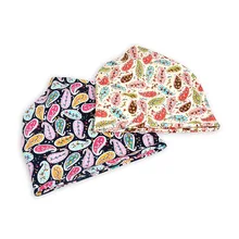 Дышащая модная Женская эластичная хлопковая кепка для бега в Корейском стиле шарф цветочный принт кешью зонтик теплый хлопок шляпы шеи