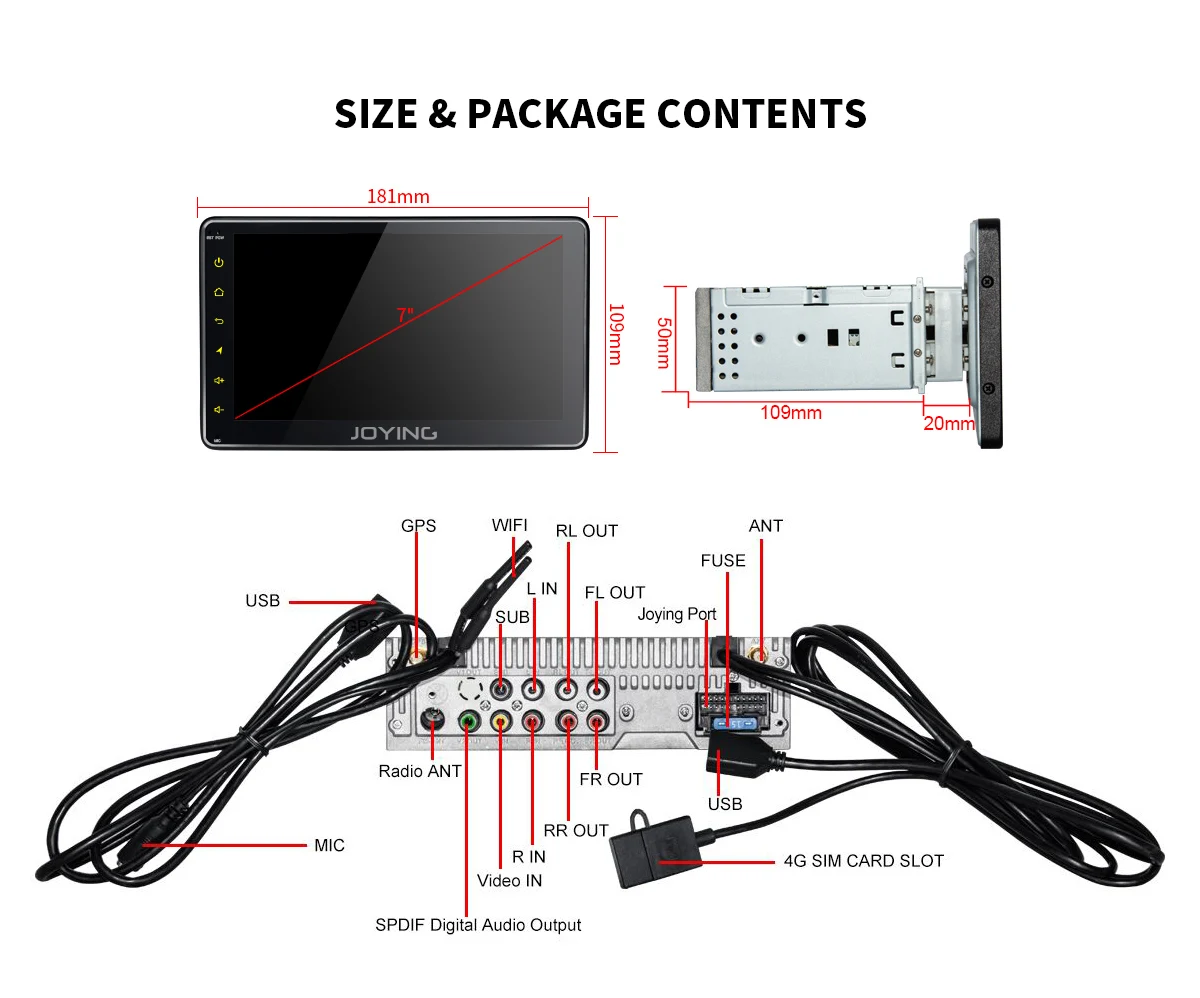 Flash Deal 7" Head Unit Single Din Octa Core Android 8.1 Universal Car Radio Stereo Multimedia No DVD Player Built-in 4G Module DSP Carplay 16