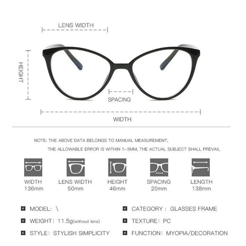 Leopard Frame 1.56 Aspheric Cat Eye Myopia Glasses With Prescription Women Men Single Vision Myopic Spectacles -0.5 -0.75 To -6 5