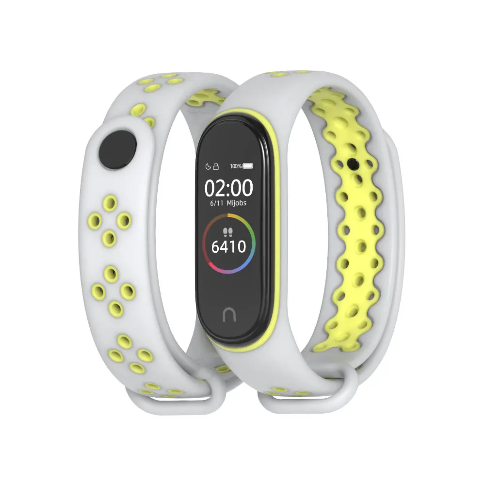 Ремешок Mijobs для Xiaomi Mi Band 4 и 3 силиконовый спортивный смарт ремешок аксессуар