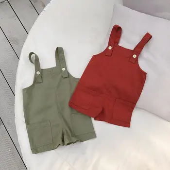 

Summer Toddler Baby Girls Overalls Short Suspenders Pants Infant Boys and Girls Trousers Casual Cute Shorts Overalls for Kids