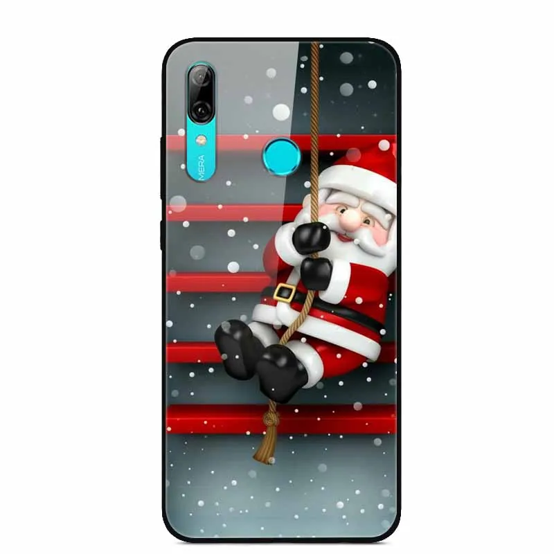 Рождественский чехол для huawei P Smart закаленное стекло, жесткий чехол для телефона huawei P Smart чехол PSmart Pro чехлы для P Smart Z - Цвет: 11