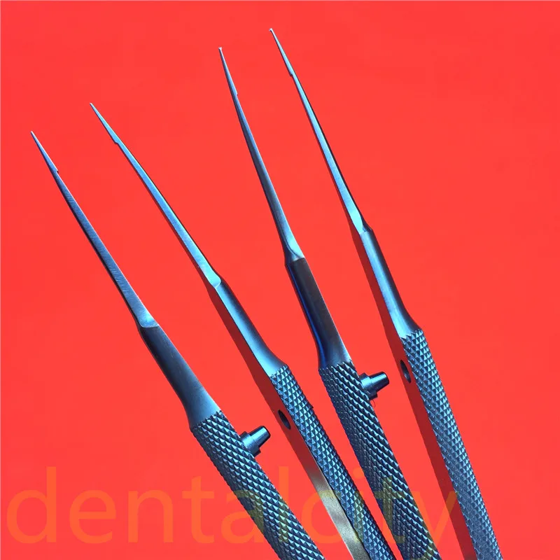 Cornea Scissors Ophthalmic Calipers Capsulorhexis Forceps Ophthalmic Detection Strips Ophthalmic Detection Strip Ophthalmic Tool Plastic Surgery Tool Surgical Instruments Titanium Tlloy Surgical Instruments Ophthalmic Microsurgical Dental Instruments Needle Holders + 11.5cm Scissors +Tweezers