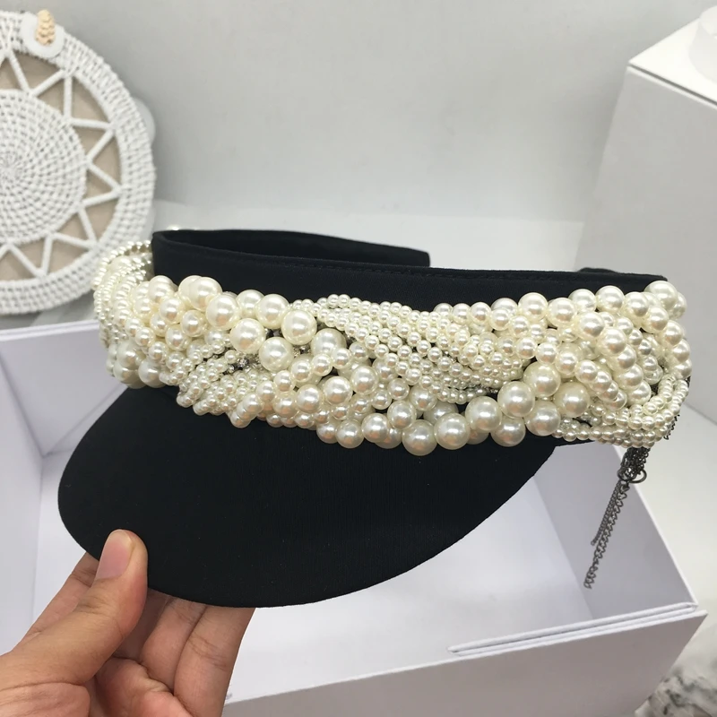 

Spring and summer hat new empty head big head circumference adjustable pearl horseman cap baseball cap cap children Korean versi