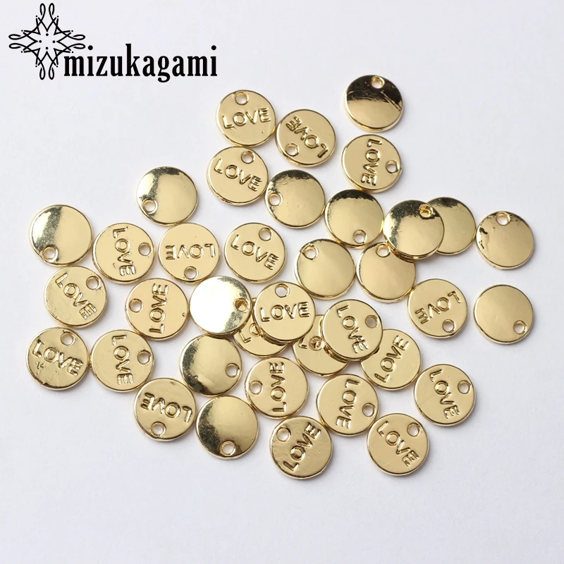 

Alloy Charms Golden Mini LOVE Letter Coin Charms Pendant 10mm 10pcs/lot For DIY Fashion Earrings Jewelry Making Accessories