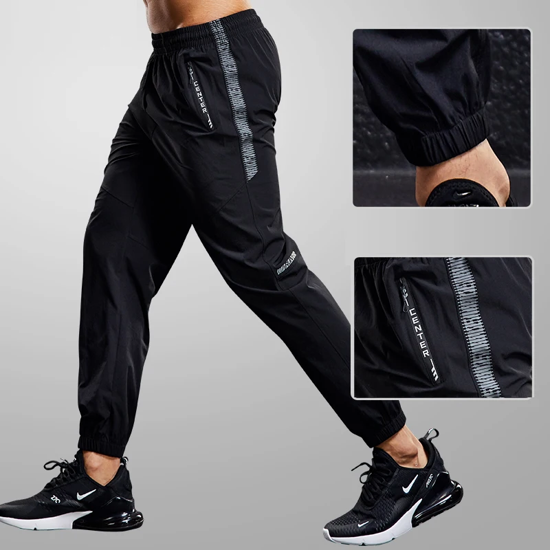 Quick Drying Sport  Pants Men Running Pants With Zipper Pockets Training  Joggings Men Pants Soccer Pants Fitness Pants For Men