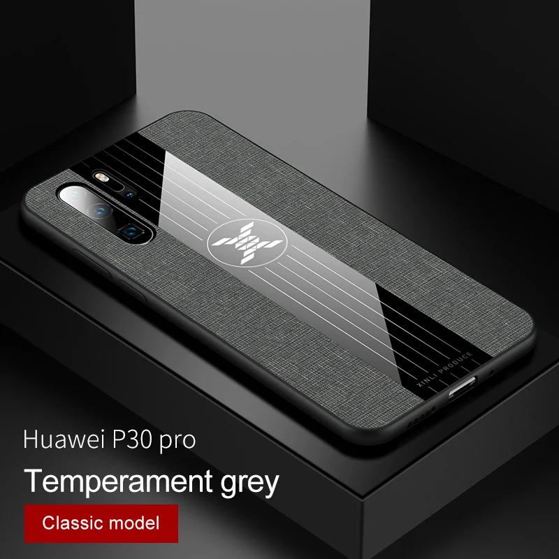 only grey case Для huawei p30 Pro чехол Роскошный жесткий ткань с защитой от повреждений и кольцом магнитный штатив тонкий защитный чехол-накладка на заднюю панель для huawei p30 lite p30pro p30 оболочки - Цвет: only grey case