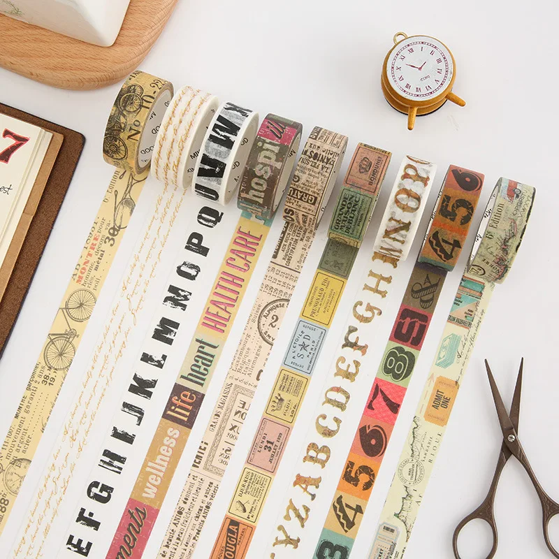 15 мм* 7 м Ретро Серия Bullet Journal васи клейкая лента DIY Скрапбукинг наклейка этикетка маскирующая лента