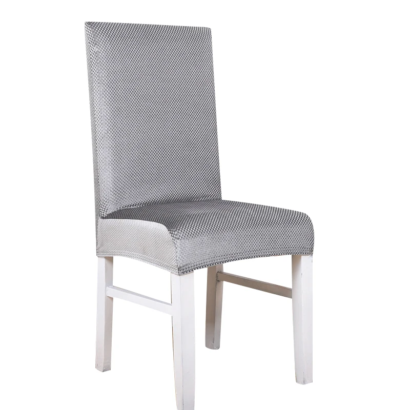 

Gold velvet Floral Dining Chair Cover Spandex Elastic Anti-dirty Slipcovers Protector Stretch Removable Hotel Kitchen Seat Case